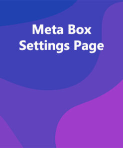 Meta Box Settings Page