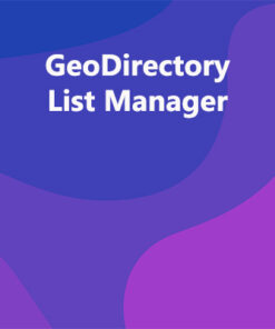 GeoDirectory List Manager